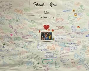 Thank you notes to Ms. Schwartz